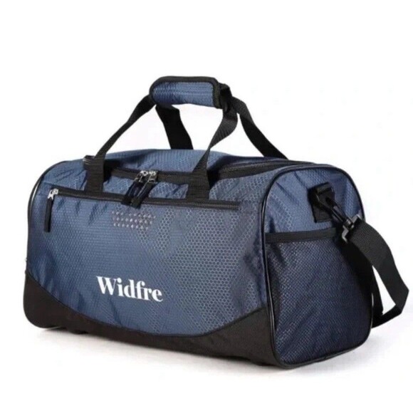 Widfre Gym Travel Duffel Bag with Shoe Compartment Navy Blue NEW - Picture 1 of 12